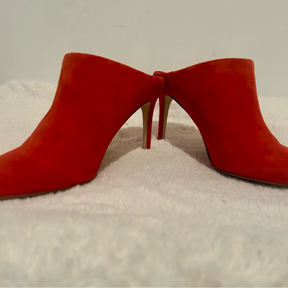 Sam Edelman Red Suede Mules - Picture 3 of 10